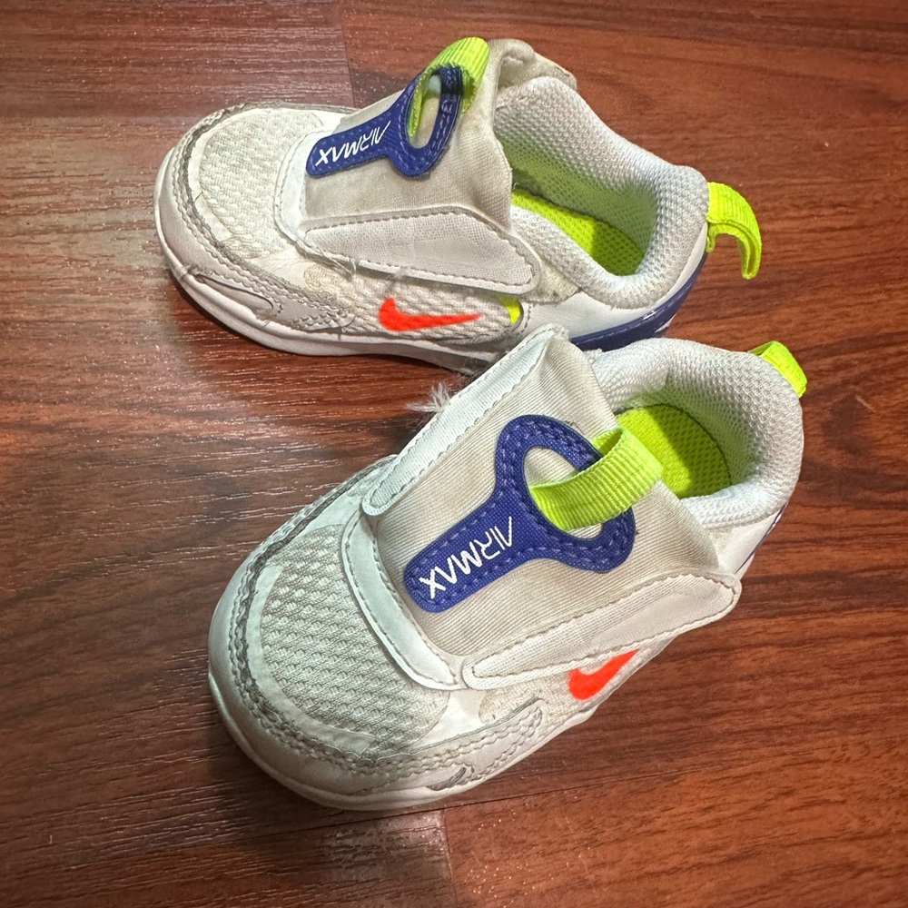 Nike Air Max Kids Shoes - White and Neon